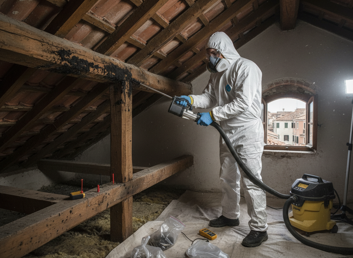 Attic mold testing and removal in Venice