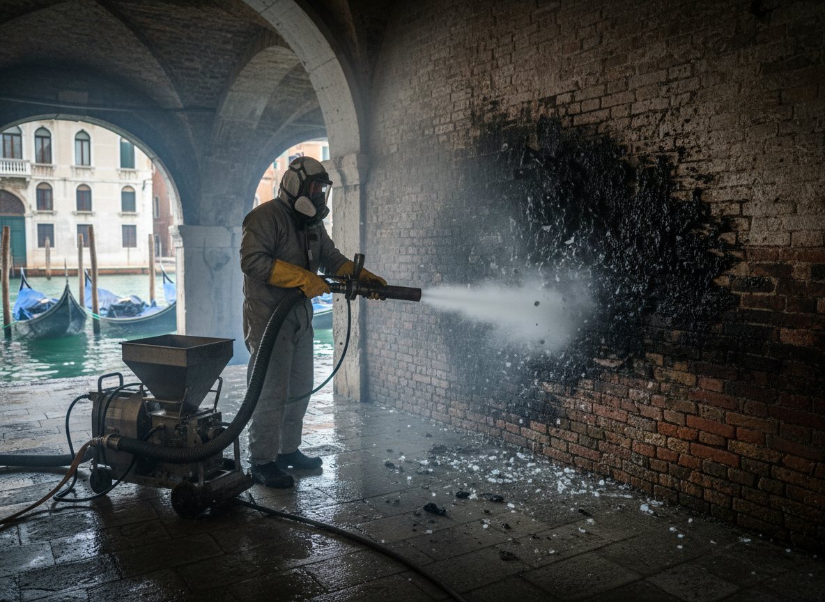 dry ice blasting mold in Venice